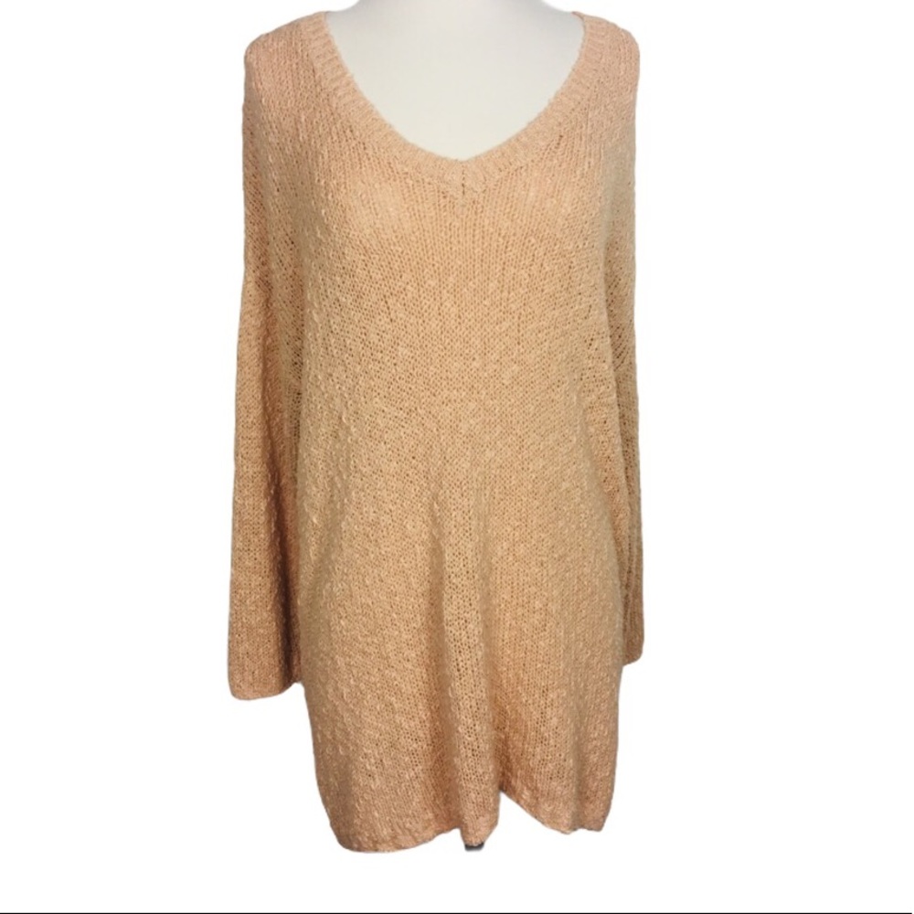 {Lucky Brand} Oversized V-Neck Knit Sweater NWT
